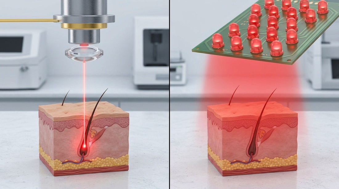 Laser vs LED Hair Growth Devices: Wavelength, Coverage and Design