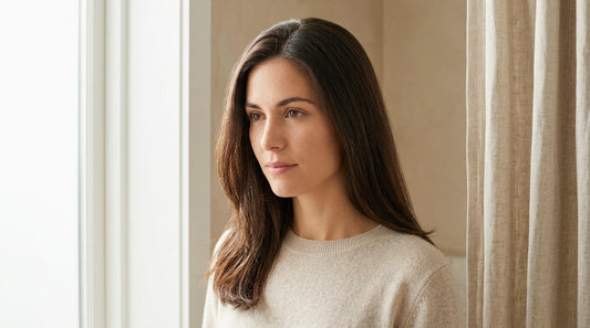Scalp visibility and hair appearance under bright overhead lighting