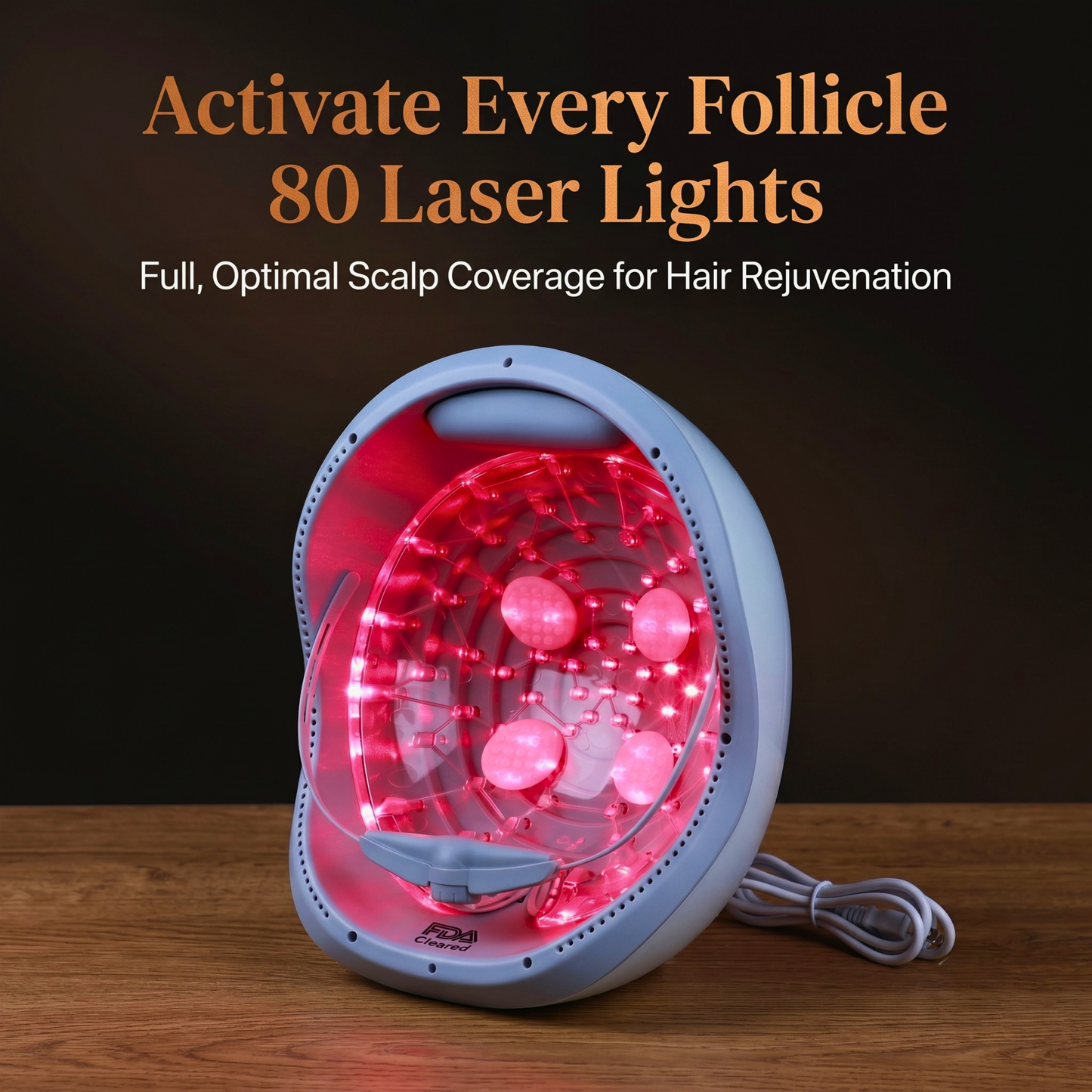 Folivia X Elite™ Hair Growth System – FDA-Cleared 80-Laser Technology