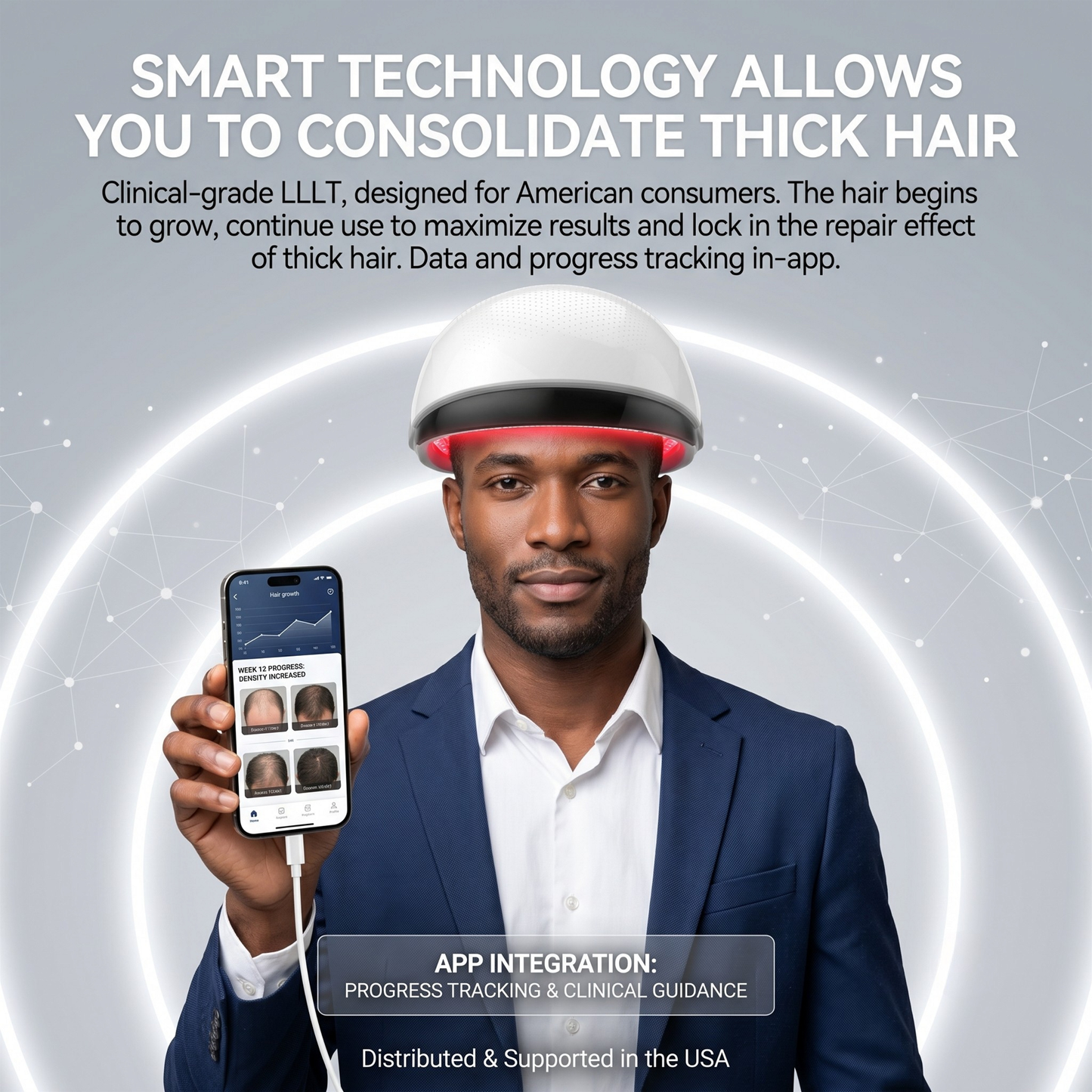 Folivia X Pro™ – FDA-Cleared 162-Laser Hair Growth System